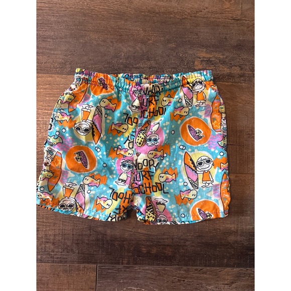 Snoopy Other - Vintage Joe Cool Snoopy Surf School Kids Swim Trunks Blue All Over Print Shorts